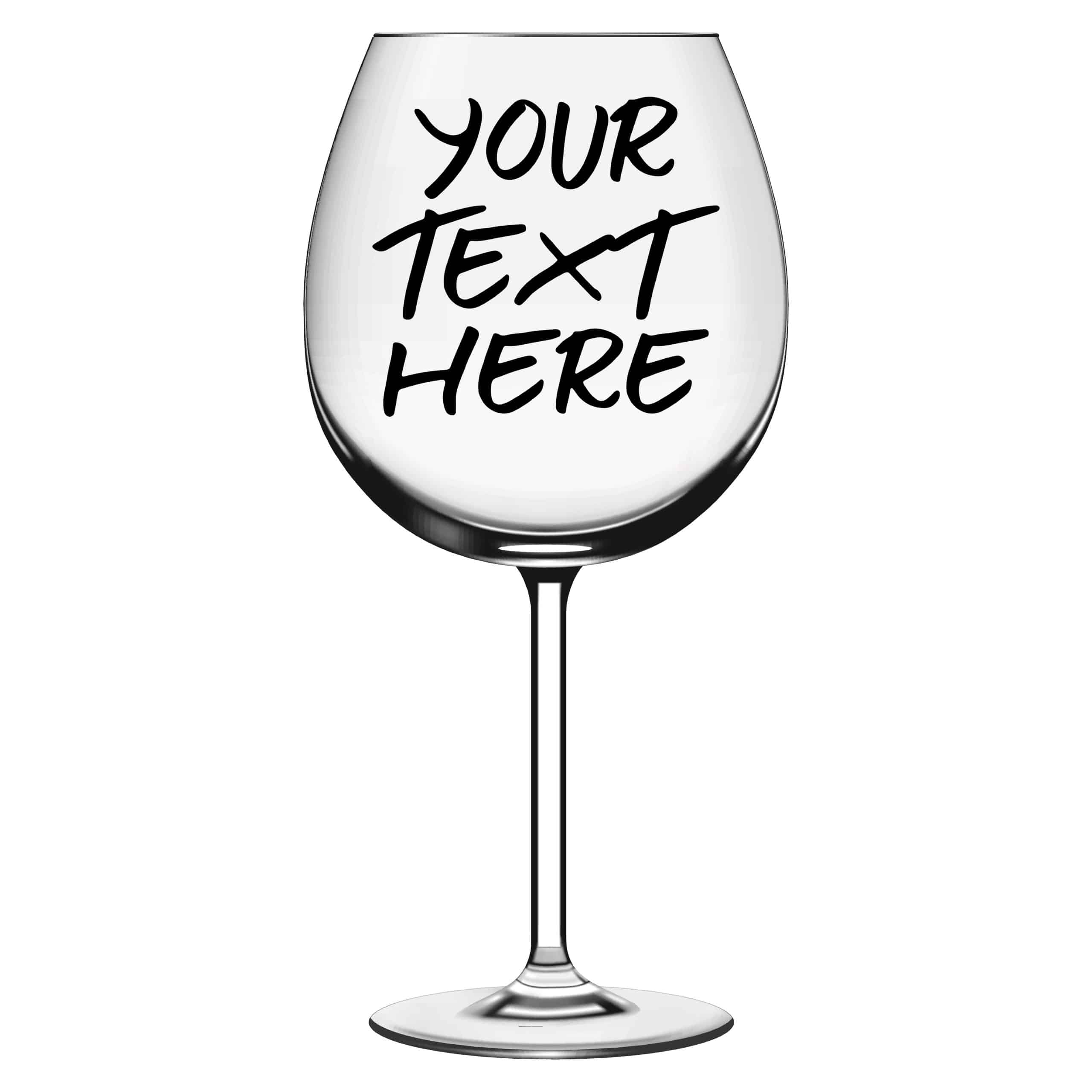 Custom Decal for Wine Glass