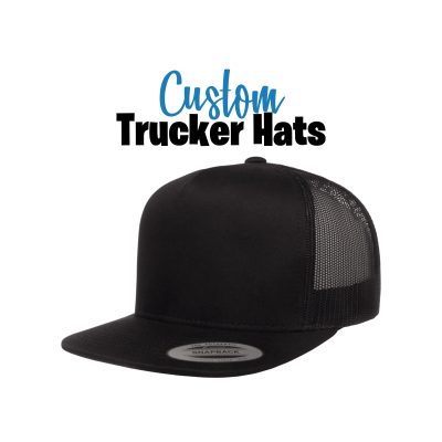 Custom Flat Brim Five Panel Retro Trucker Hat