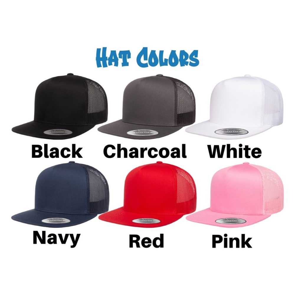 Custom Flat Brim Five Panel Retro Trucker Hat - Image 2