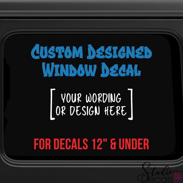 Vehicle Vinyl Decals - Under 12"